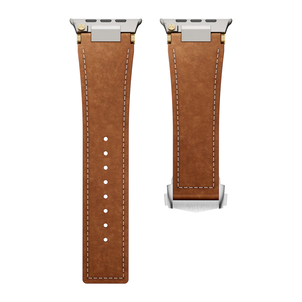 Correa de reloj de cuero premium con hebilla desplegable: elegante y duradera™