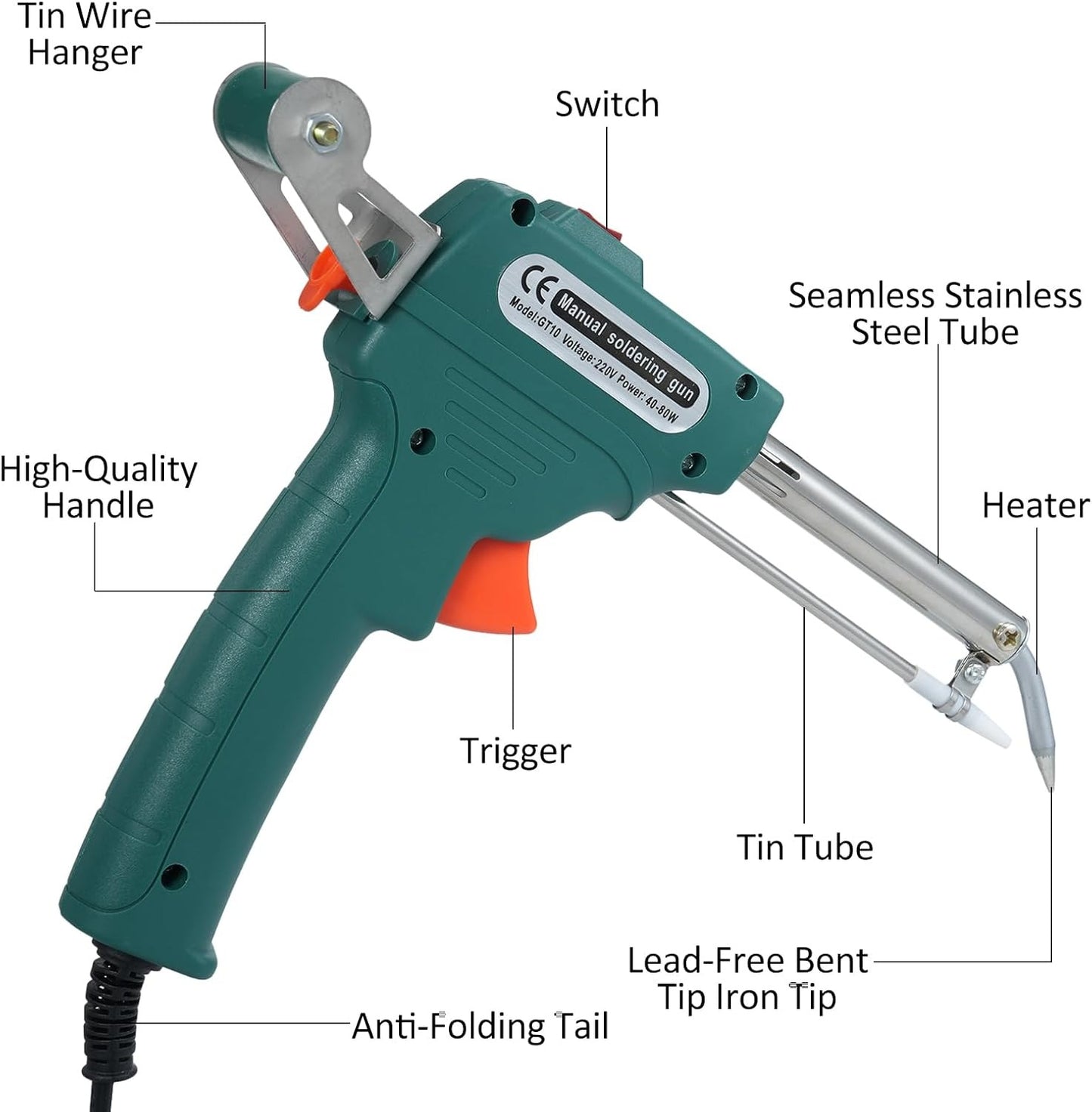 Metal Multi-Function Soldering & Laser Welding Gun Set – Automatic Corded Soldering Iron + FREE Heat-Resistant Gloves & Safety Glasses🎁"