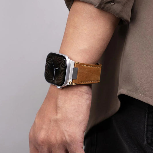 Correa de reloj de cuero premium con hebilla desplegable: elegante y duradera™