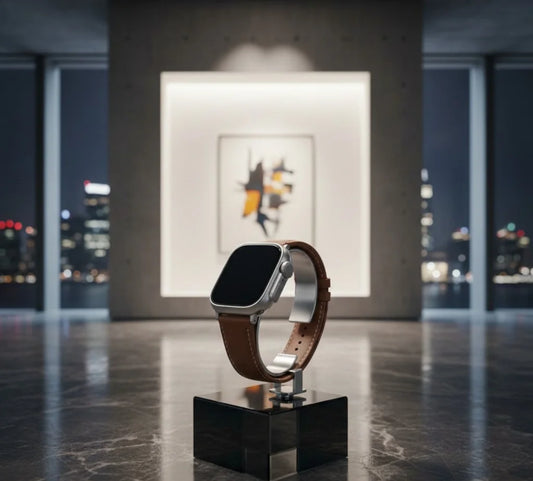 Combo Apple Watch + Correa de Cuero Vintage con Cierre Magnético