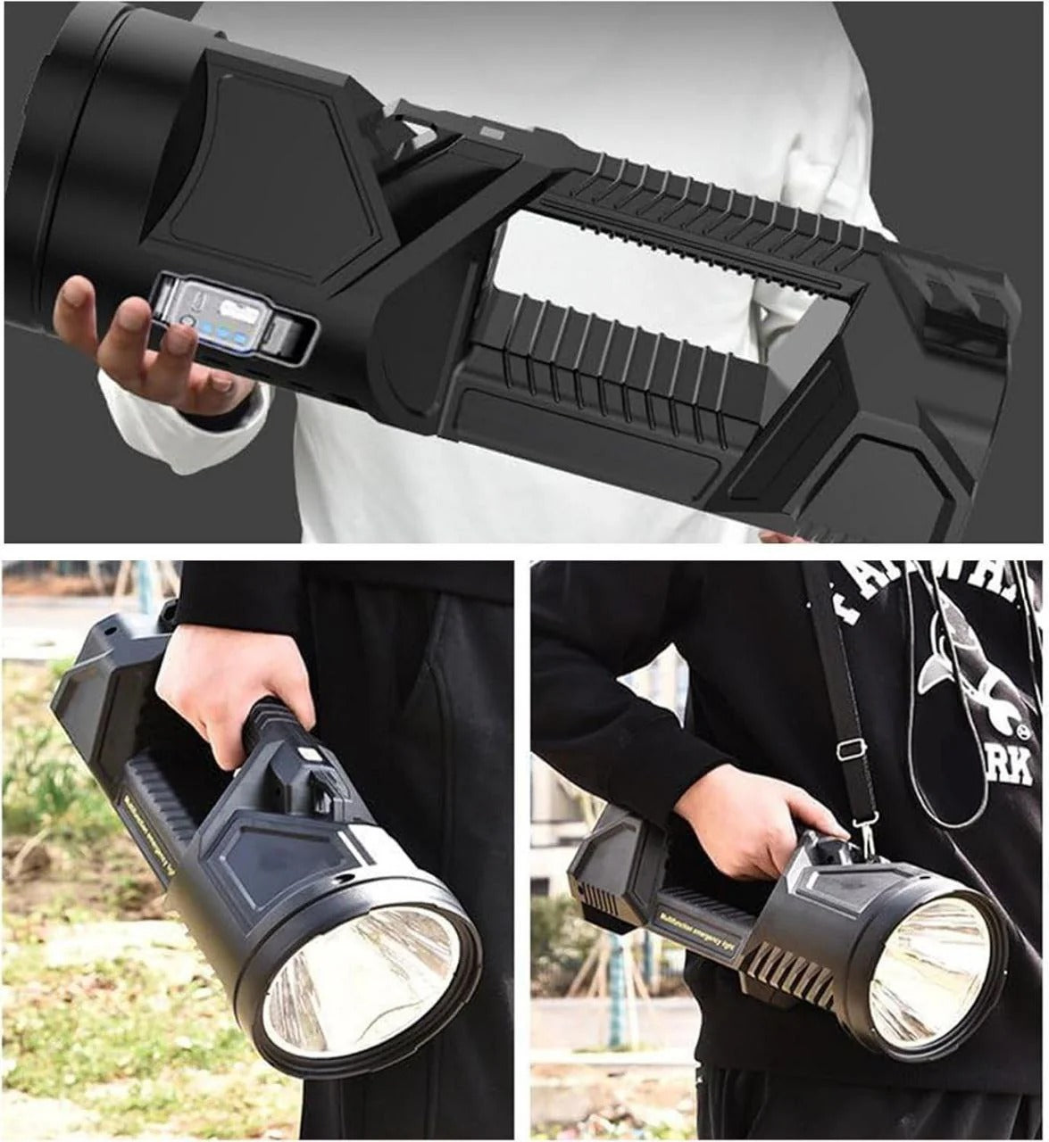 New Portable XHP70 Rechargeable LED Flashlight Torch - Solar ...