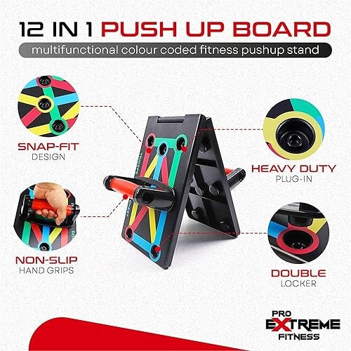 Push Up Board - Hotwave - Portable - Entraînement de force - Compact - Multisport