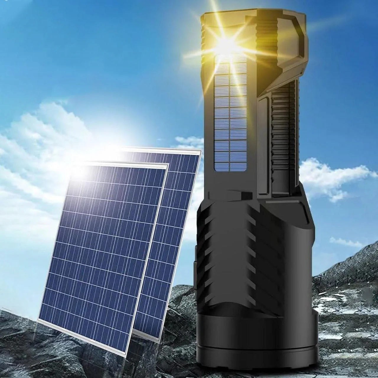 New Portable XHP70 Rechargeable LED Flashlight Torch - Solar ...