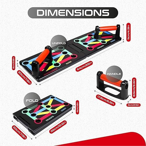 Push Up Board - Hotwave - Portable - Entraînement de force - Compact - Multisport